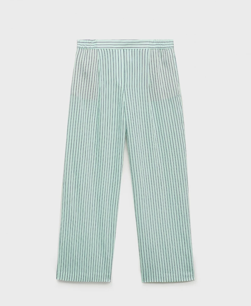 Mango Women's Low-Rise Striped Pants