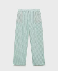 Mango Women's Low-Rise Striped Pants