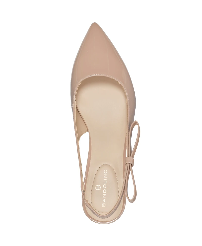 Bandolino Women's Alilac Bow Slingback Kitten Heel Pumps