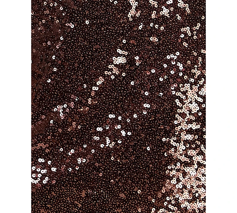 Crystal Doll Juniors' Sequined Bow-Back Short Sleeveless Dress