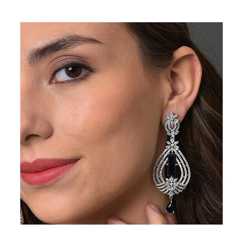 Sohi Women's Crystal Drop Earrings