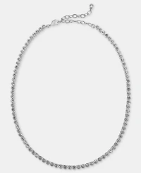 On 34th Crystal Tennis Necklace, 15" + 3" extender, Macy's Exclusive