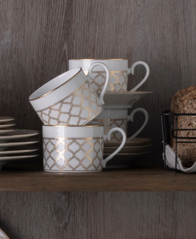 Noritake Eternal Palace Gold Set of 4 Cups, 8-1/2 Oz