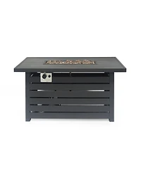 Flynama Rectangular Iron Fire Pit - 30,000BTU