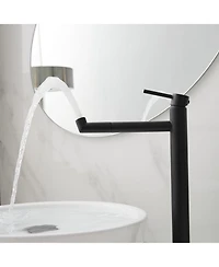 Greenspring Single Hole Single Handle Bathroom Vessel Sink Faucet With Supply Hose in Black Gold