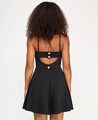 City Studios Juniors' Scuba Crepe Fit & Flare Dress
