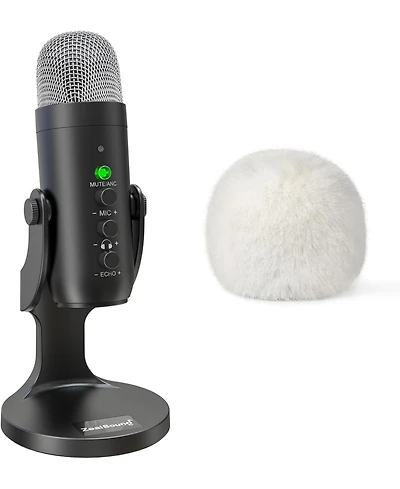 ZealSound Wireless Microphone K66DG-us and D65W Microphone Furry Windscreen