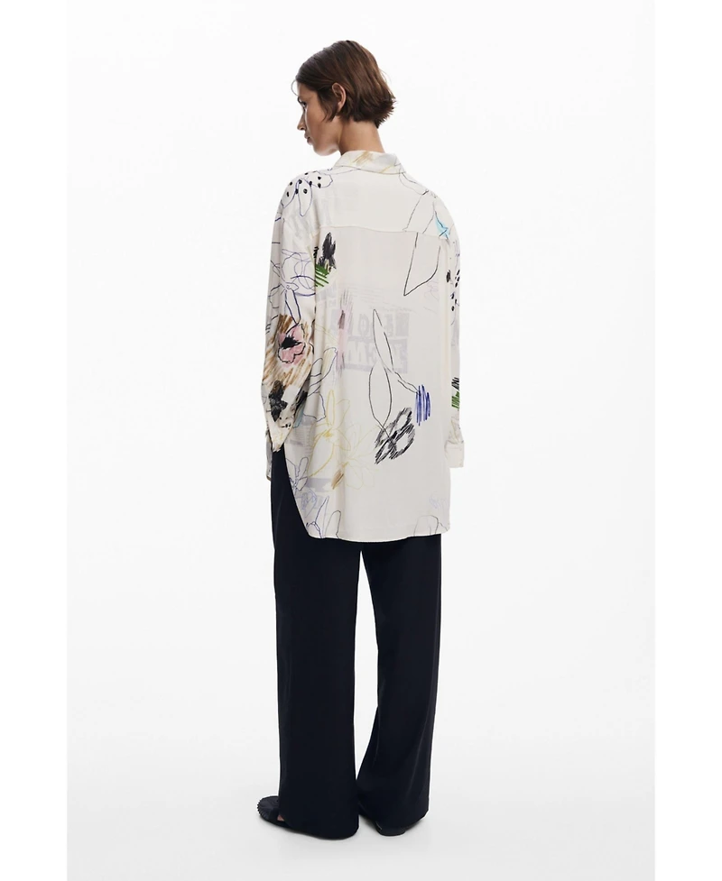 Desigual Women's Fluid collage shirt