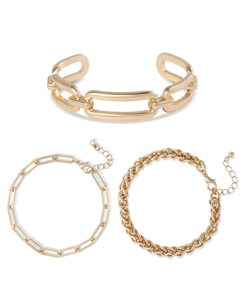 Bcbg Set of 3 Chain Link Bracelets