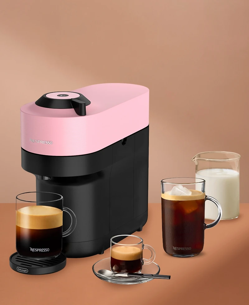 Nespresso Vertuo Pop+ Coffee and Espresso Maker by DeLonghi with Milk Frother, Candy Pink