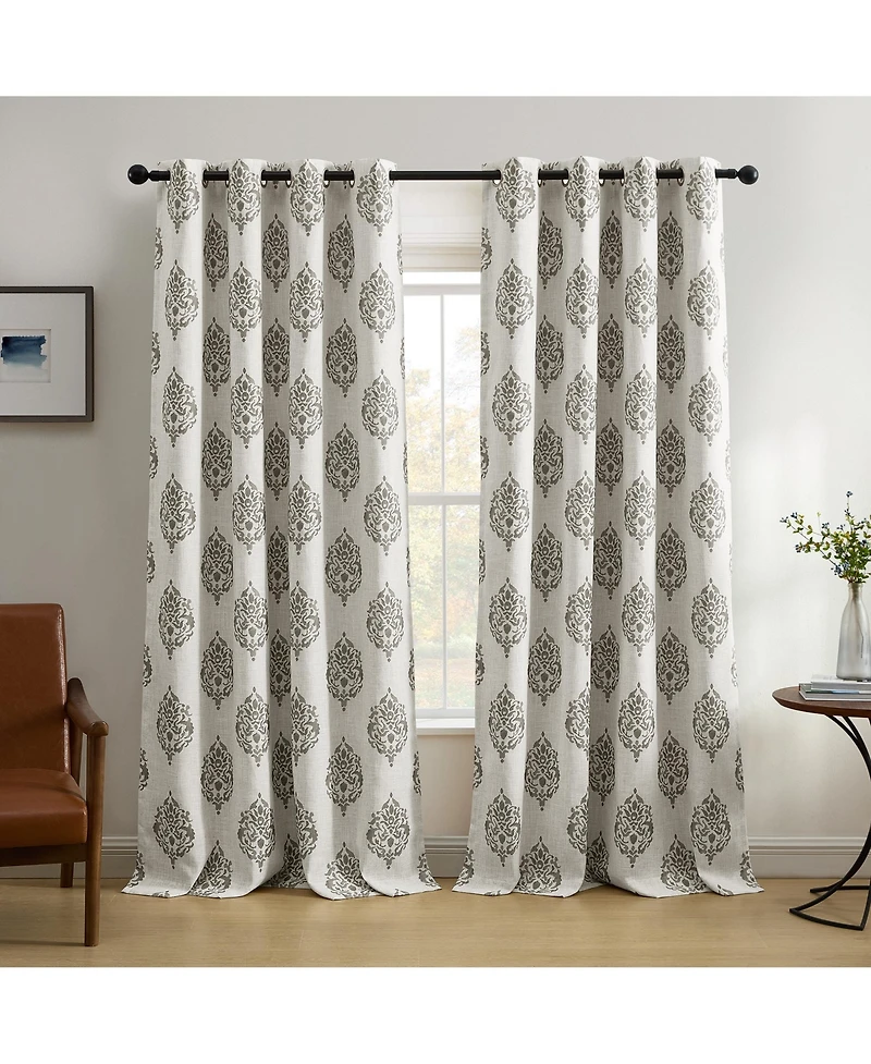 Elrene Home Fashions Navara Medallion Room Darkening Window Curtain