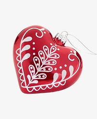 Holiday Lane Nordic Wonderland Glass Heart Ornament, Macy's Exclusive
