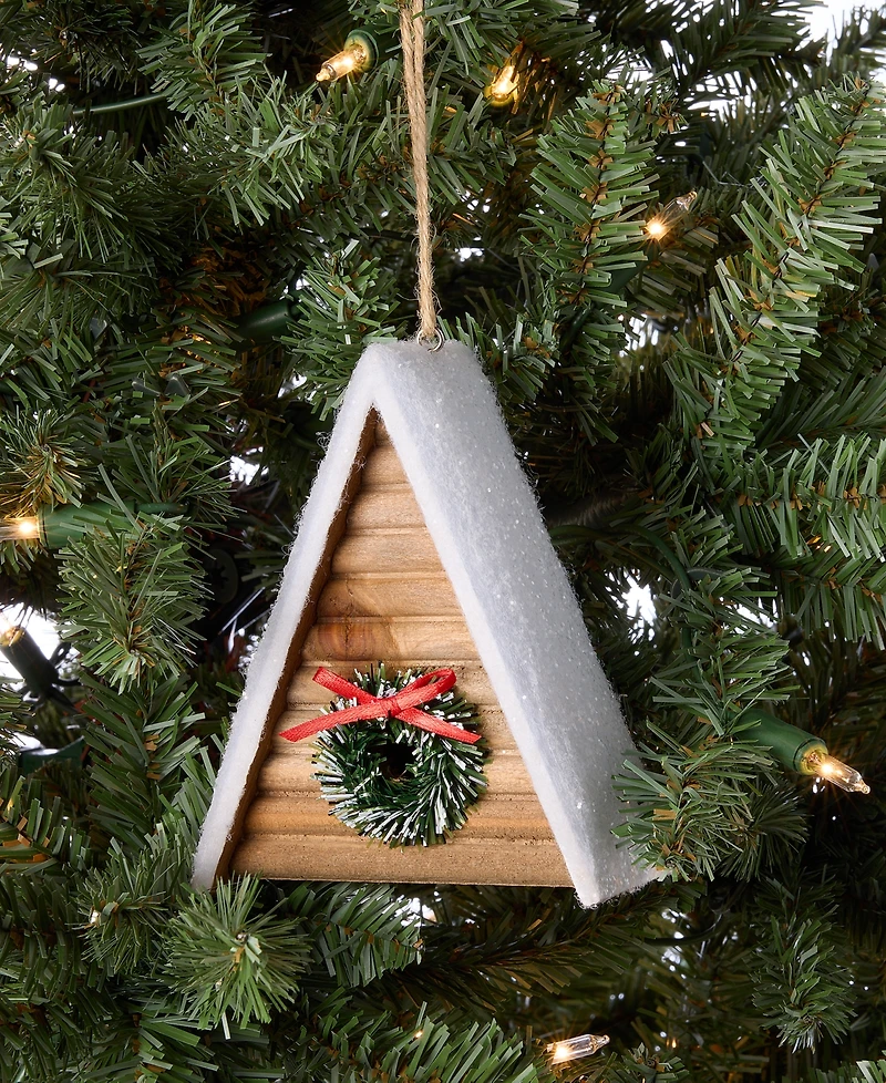 Holiday Lane Nordic Wonderland Birdhouse Ornament, Macy's Exclusive