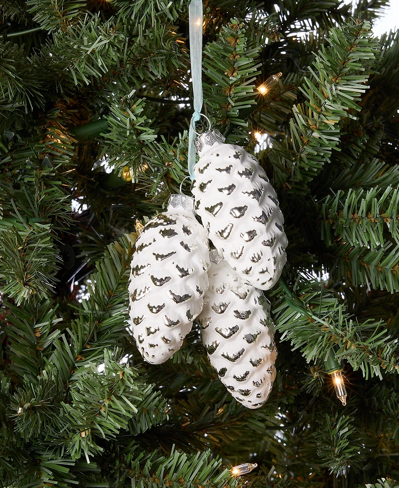 Holiday Lane Nordic Wonderland Pinecone Cluster Ornament, Macy's Exclusive