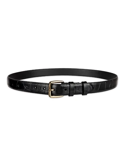 Cole Haan Women's Classic Square Buckle Leather Trouser Belt