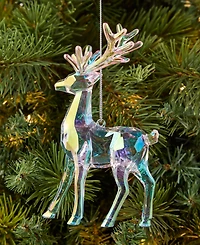 Holiday Lane Pastel Shine Pink and Blue Reindeer Ornament, Macy's Exclusive