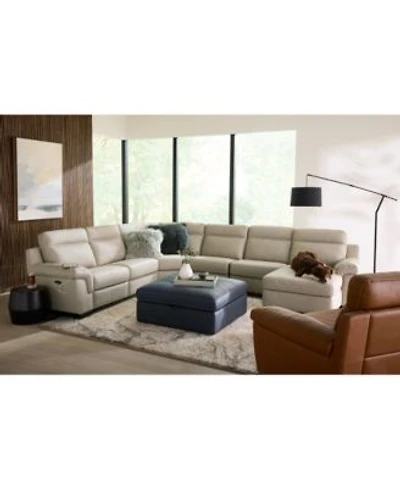 Julius Ii Leather Sectional Collection Macys Exclusive
