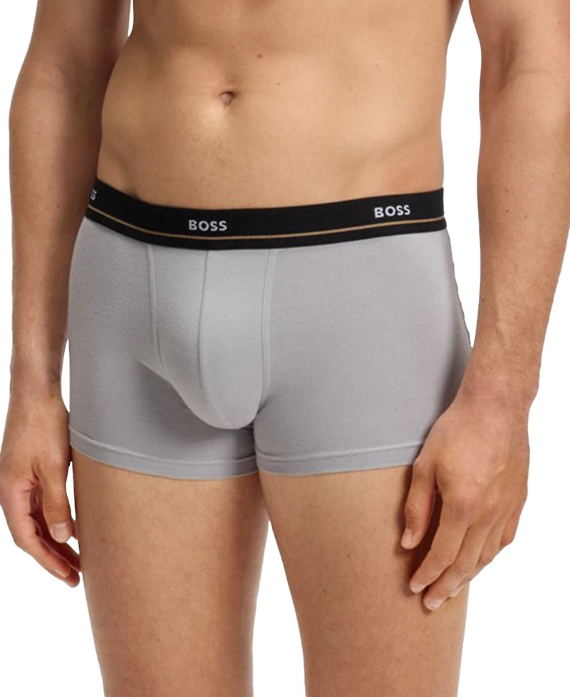 Boss by Hugo Boss Men's Essential 5-Pk. Logo Waistband Trunks