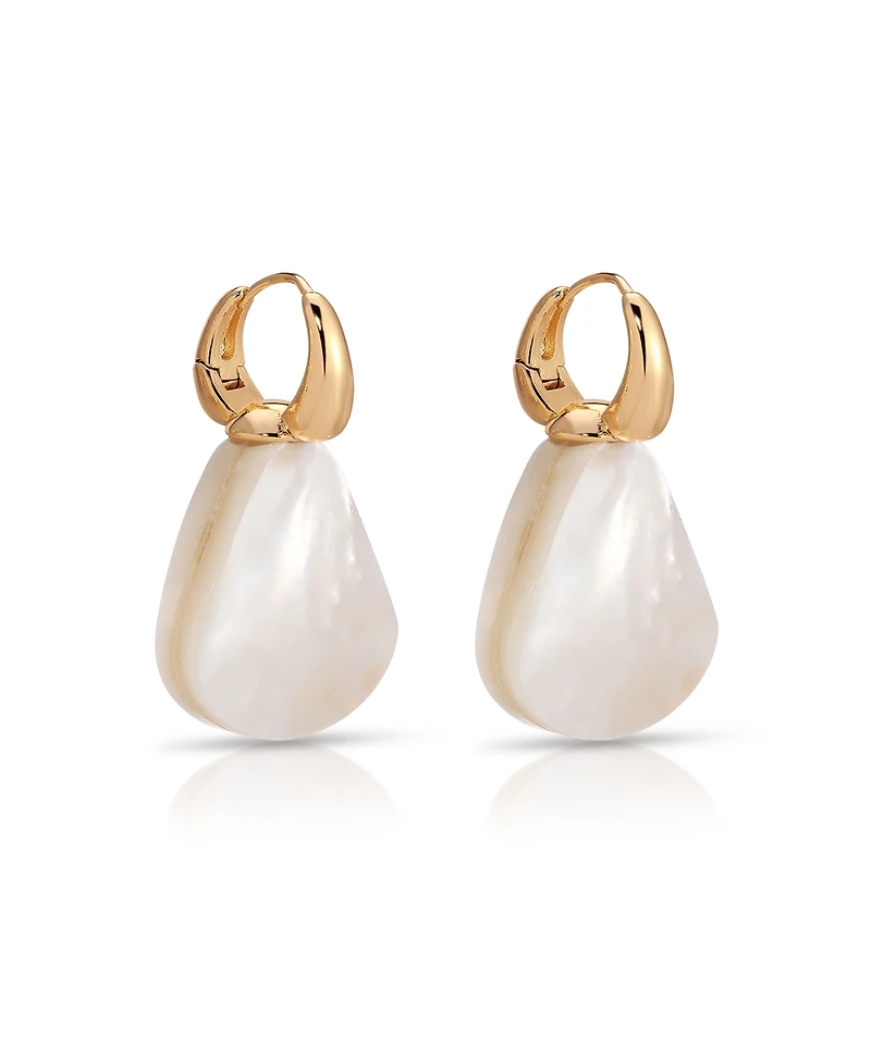 Ettika Sun-Kissed Mother of Pearl Drop Earrings