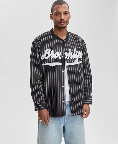 Mode of One Men's Long-Sleeve Pinstripe Shirt, Macy's Exclusive