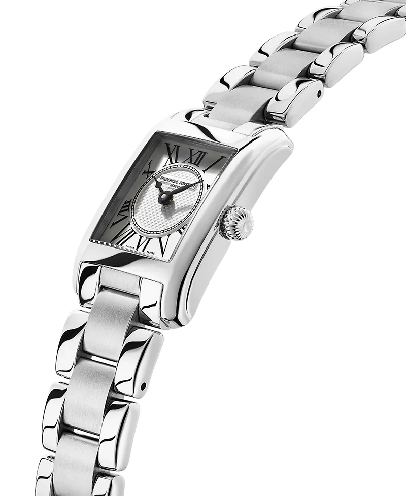 Frederique Constant Women's Swiss Carree Stainless Steel Bracelet Watch 23mm