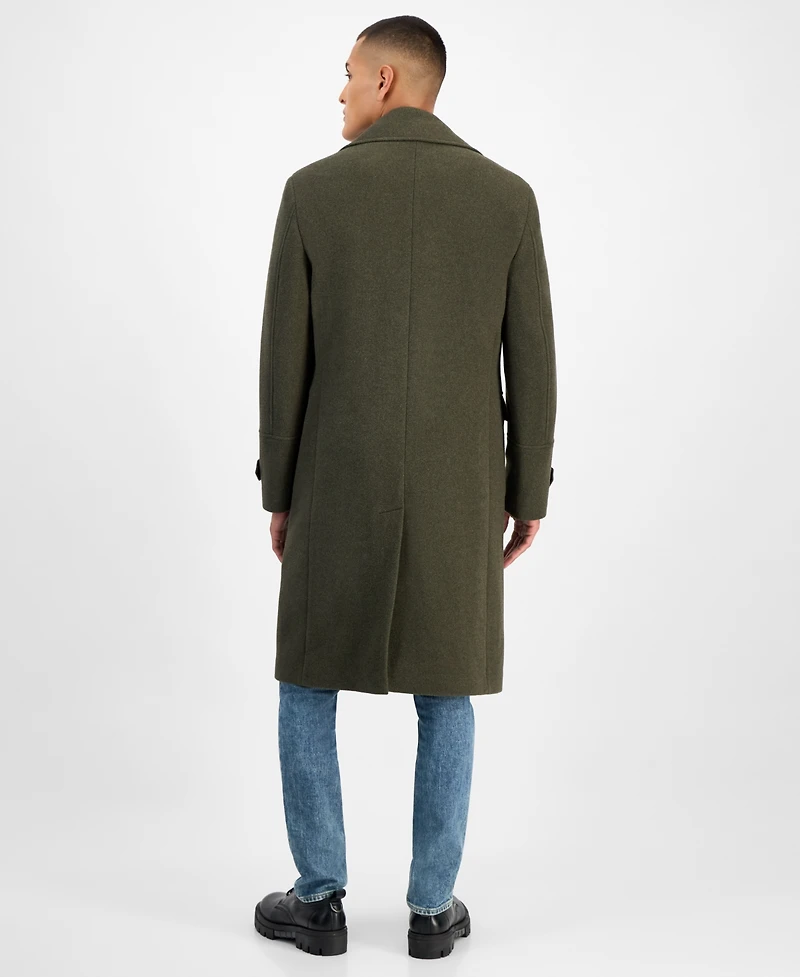 Ted by Baker Men's Modern Fit Melange Overcoat