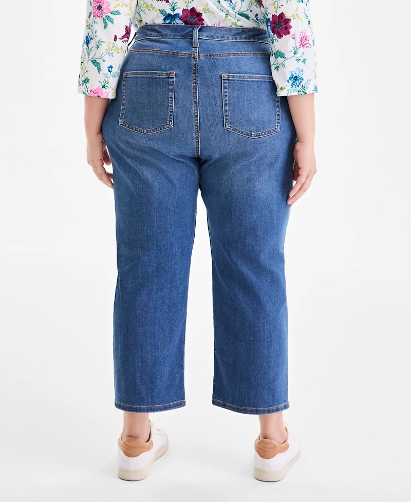 Style & Co Plus Mid-Rise Curvy Capri Jeans, Exclusively at Macy's