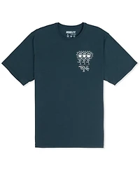 Hurley Men's Skulls And Flowers Short Sleeve T-Shirt