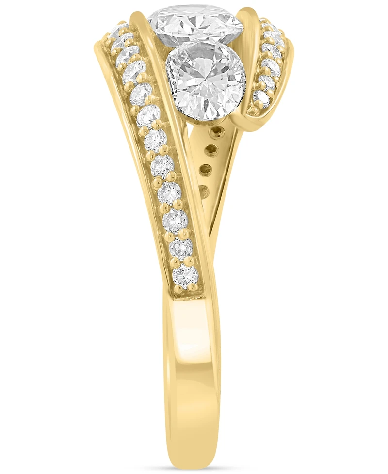Effy Lab Grown Diamond Ring (1-3/8 ct. t.w.) in 14k Yellow Gold