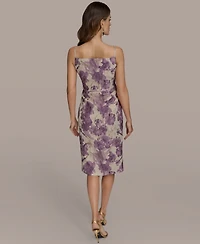 Donna Karan New York Petite Jacquard Sleeveless Sheath Dress