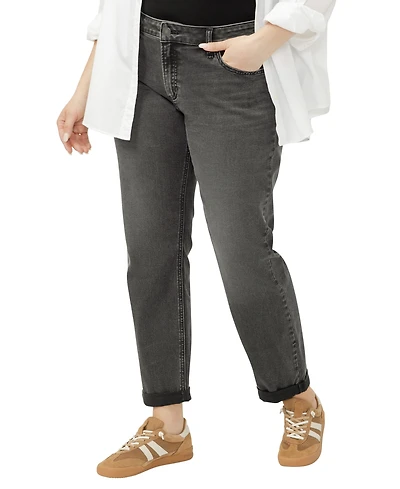 Silver Jeans Co. Plus Boyfriend Mid Rise Slim Leg