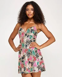 Seni & Cade Juniors' Sequined A-Line Dress