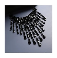 Sohi Maxi Crystal-Drop Statement Necklace