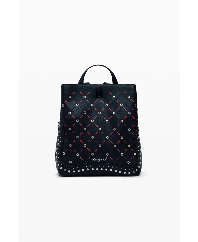 Desigual Women's Small perforated backpack with studs