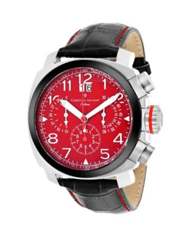 Christian Van Sant Mens Grand Python Red Dial Watch Cv3au9