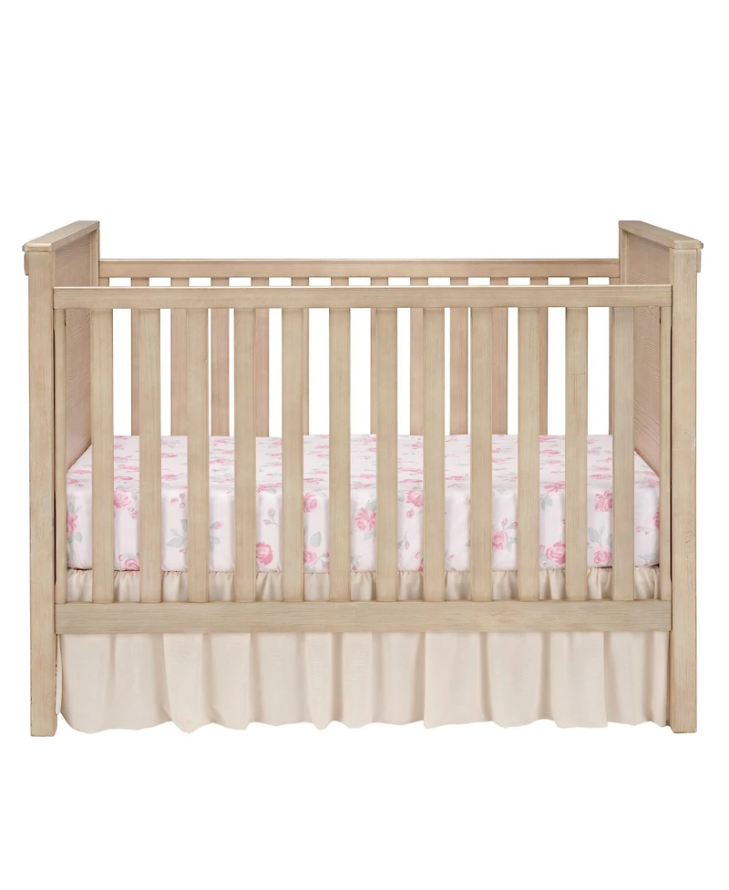 Lambs & Ivy Coquette Floral Pink Bows Aesthetic 3-Piece Baby Crib Bedding Set