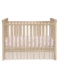 Lambs & Ivy Coquette Floral Pink Bows Aesthetic 3-Piece Baby Crib Bedding Set