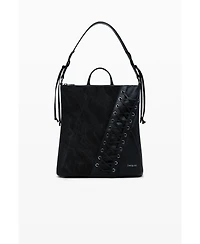 Desigual Women's Small corset-effect leather backpack