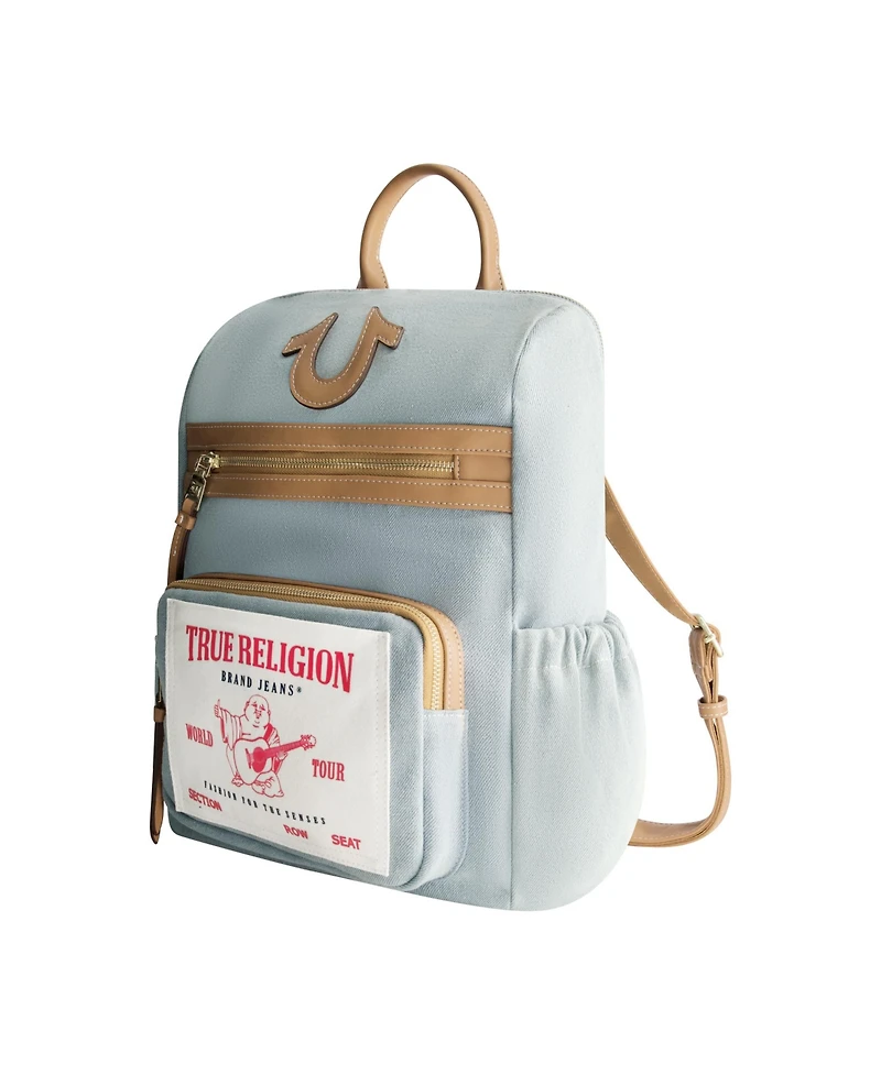 True Religion Buddha Pocket Denim Backpack