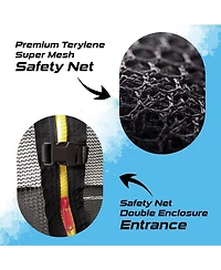 Plexalife Pumpkin-Shaped Outdoor Trampoline Set with Premium Top-Ring Frame Safety Enclosure, Ft