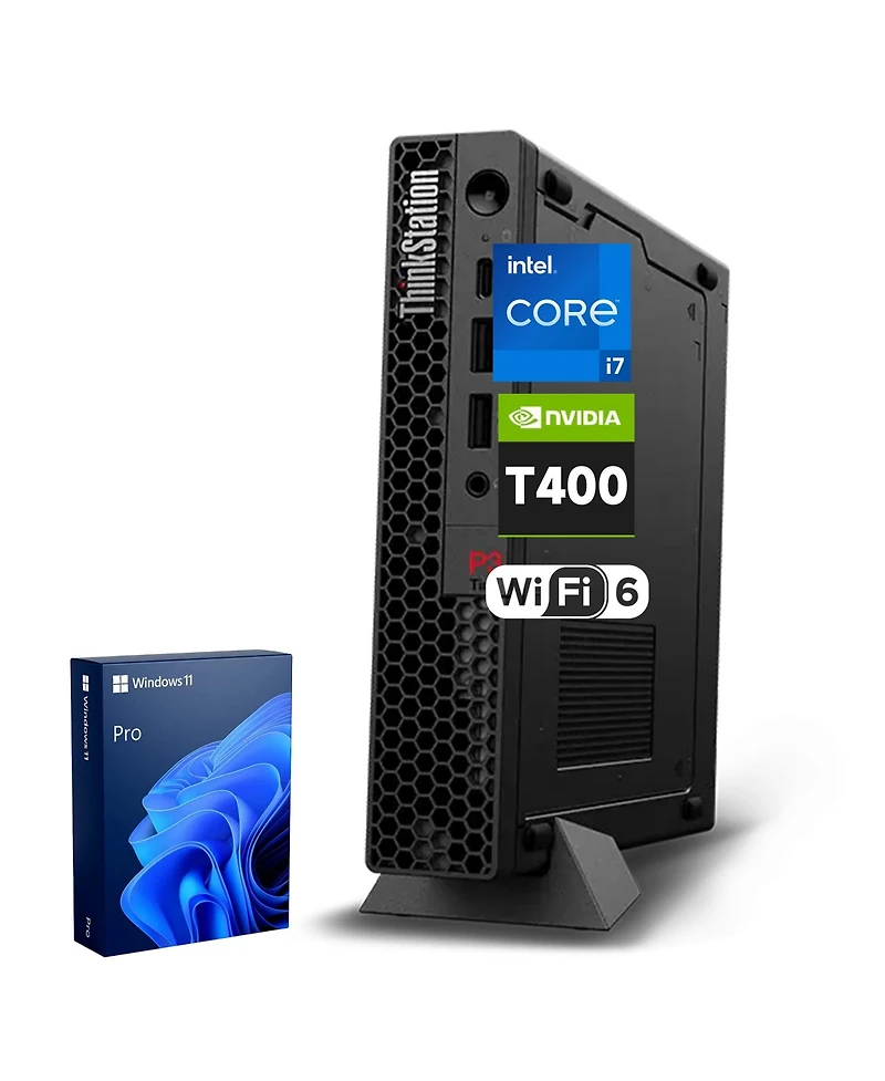Lenovo ThinkStation P3 Business Workstation Desktop Intel Core i7 14700 16GB Ram Nvidia Quadro T400 512GB Ssd Storage Windows 11 Pro - Black