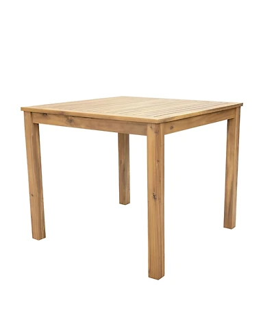 Sunnydaze Decor Rodanthe Acacia Wood Outdoor Dining Table with Natural Oil Finish - 33.75" W