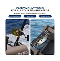 Inflatable Modular Fishing Kayak with Single-Action Hand Pump, Carry Bag, and Repair Kit
