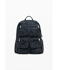 Desigual Women's Large embroidered denim backpack