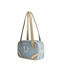 True Religion Small Denim Bowling Satchel