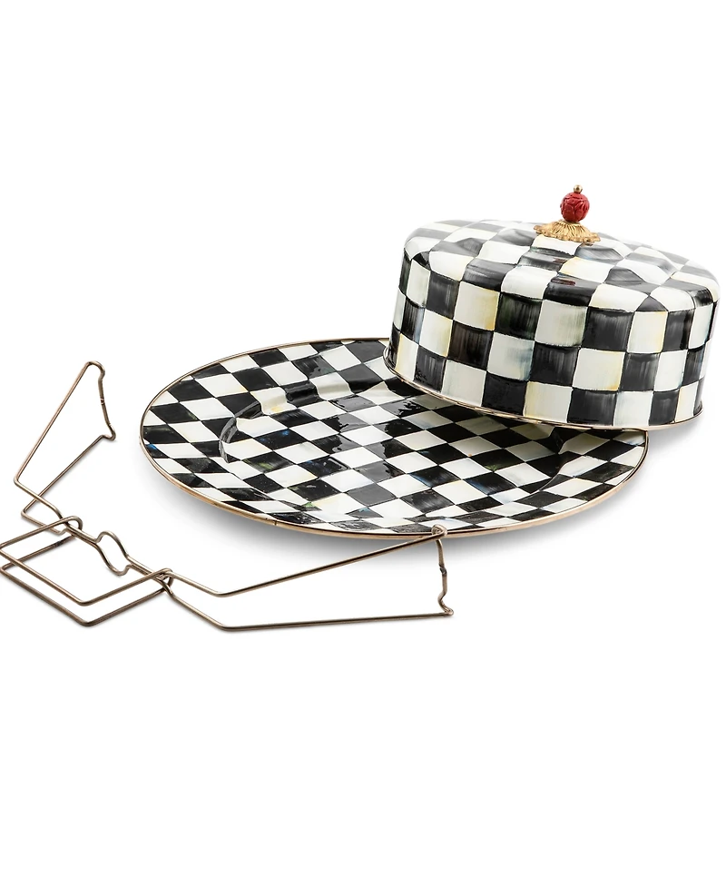 Mackenzie-Childs Courtly Check Cake Carrier