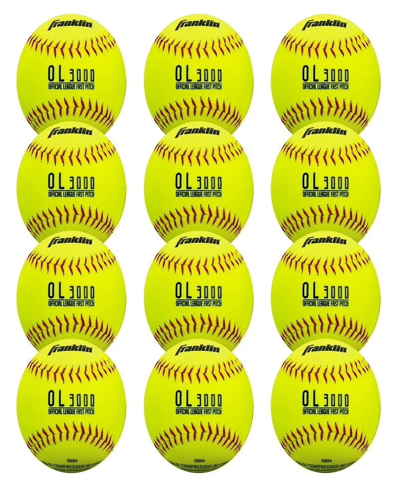 Franklin Sports 12" Fastpitch Softballs - 12 Pack