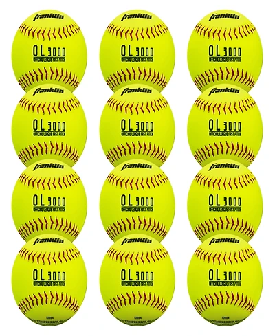 Franklin Sports 12" Fastpitch Softballs - 12 Pack