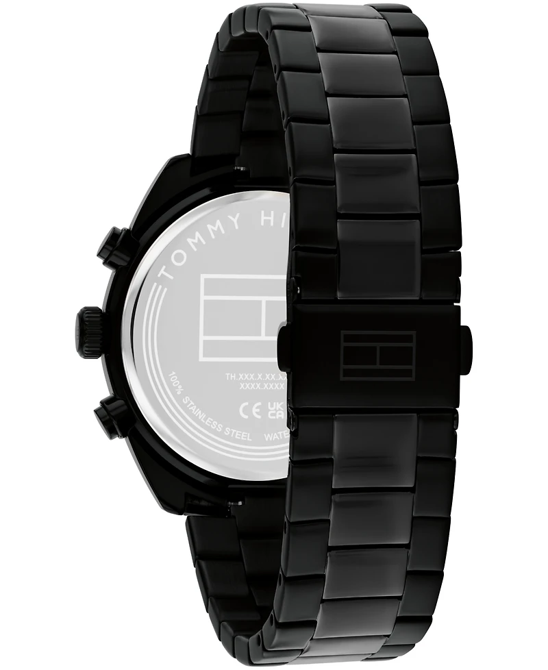 Tommy Hilfiger Men's Chronograph Black Ip Stainless Steel Bracelet Watch, 40mm
