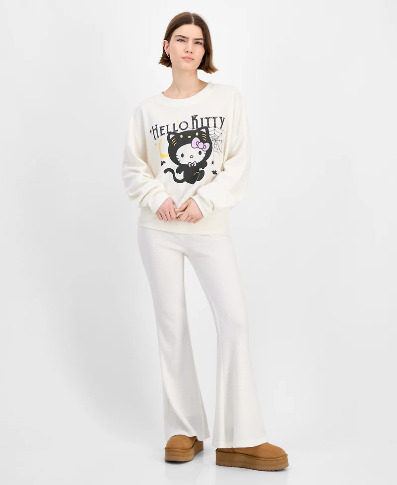 Grayson Threads, The Label Juniors' Hello Kitty Halloween Thermal Crewneck